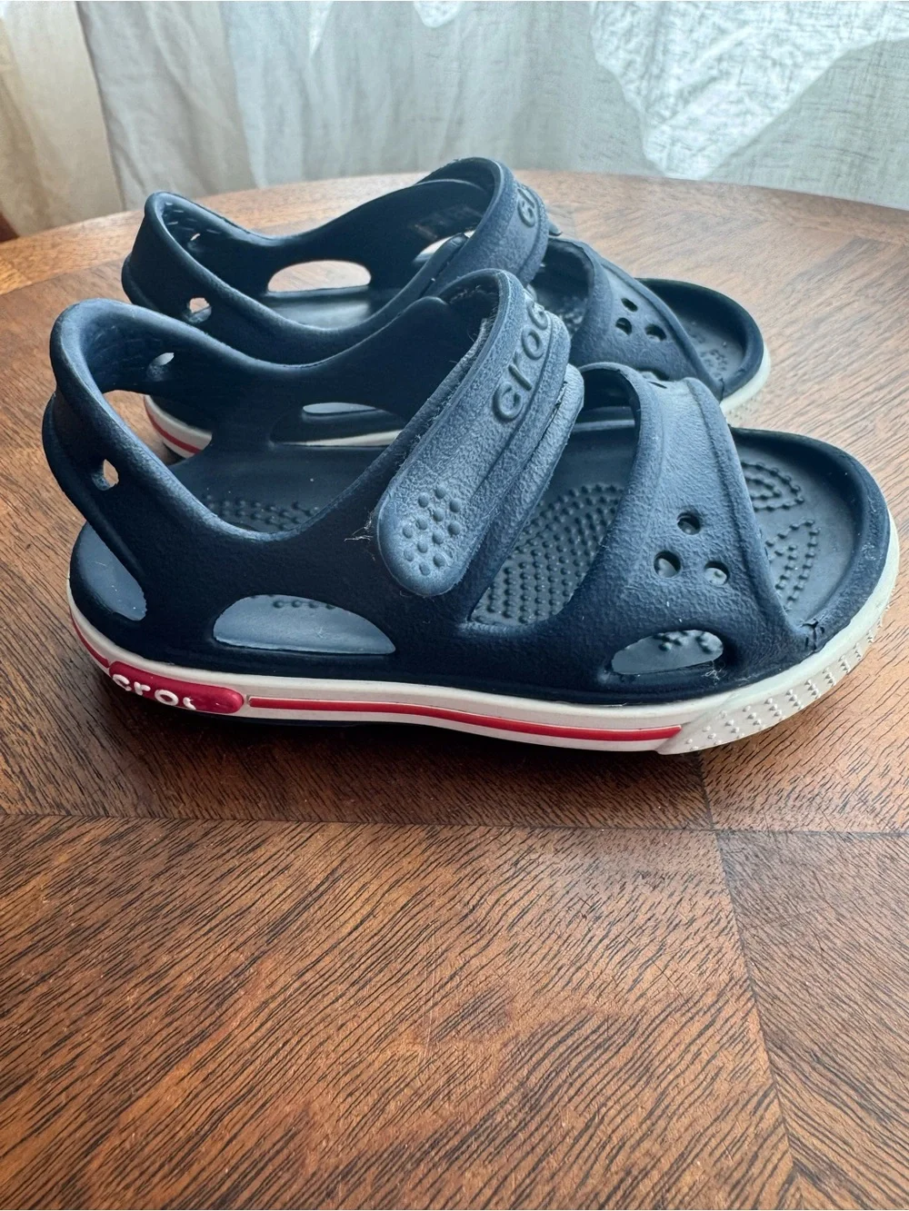 Crocs Kids Navy Sport Sandals with Adjustable Straps Baby Toddler Size C5